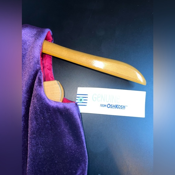 Genuine Kids Oshkosh Purple Velvet Gem Buttoned Back Dress Size 2T NWT - Picture 3 of 8